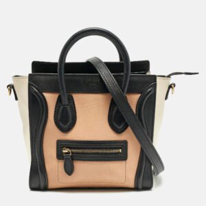 celine multicolor leather nano luggage tote