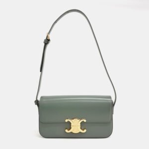 luxury-women-celine-used-handbags-p1154709-006 Celine Green Leather Triumph shoulder bag