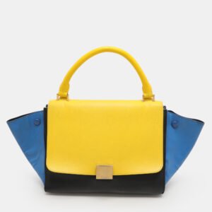 Celine Tricolor Leather Mini Trapeze Bag