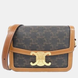 Celine Leather Teen Triomphe Shoulder Bag