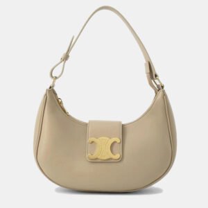 luxury-women-celine-used-handbags-p1157678-002 Celine Beige Leather Medium Ava One Shoulder Bag