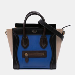 Celine Tricolor Leather Nano Luggage Tote