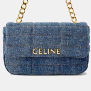 Celine Triomphe Large Cabas Thais Khaki Canvas Leather Large Tote Bag