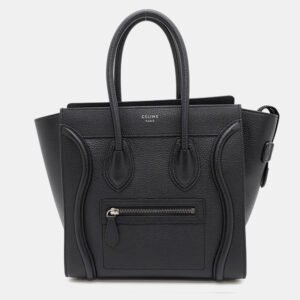 Celine Luggage Black Leather Micro  Shopper Bag