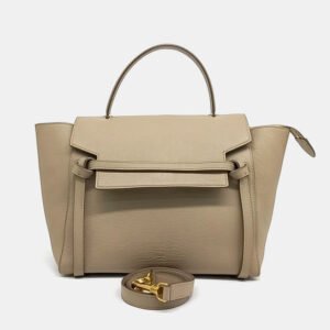 Celine Beige Leather belt bag mini