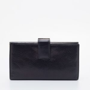 CH Carolina Herrera Black Leather French Continental Wallet