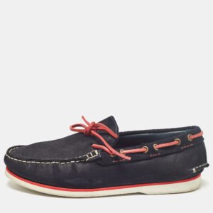 CH Carolina Herrera Black Suede Slip On  Loafers Size 41