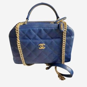 luxury-women-chanel-new-handbags-p1109573-006 Chanel Blue Caviar Leather Carry Around Bowling Bag