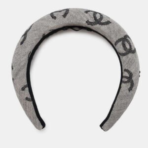 Chanel Gray Cotton CC Headband