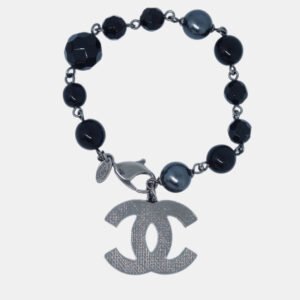 Chanel Black Artificial Pearl Bracelet