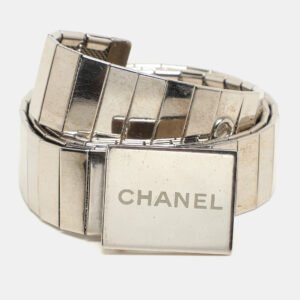 Chanel Silver Tone Vintage 1998 Waist Belt 80CM