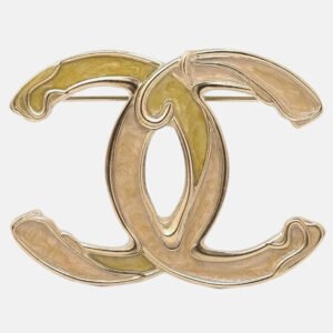 Chanel CC Brooch Pin Gold 10P