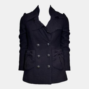 Chanel 2016 Black Wool Sun Buttons Jacket