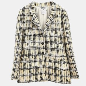 Chanel Beige Single Breasted Jacket Size 40
