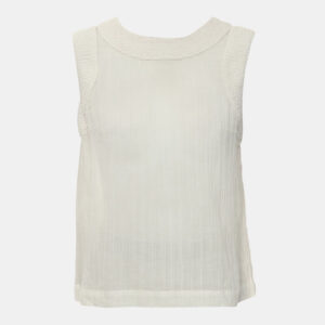 Chanel White Sleeveless Top