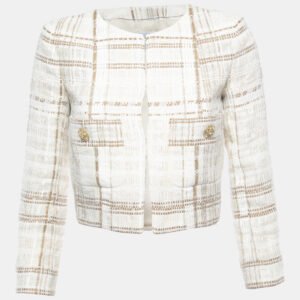 Chanel Beige/Ecru Tweed Jacket S