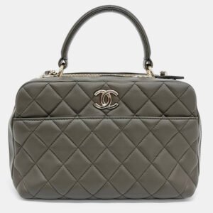 Chanel Green Leather Trendy CC Bowling Bag