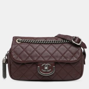 Chanel Red Paris Edinburgh Medium Calfskin Coco Sporran Flap Bag