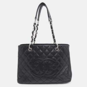 Chanel Black Caviar Leather GST Tote Bag