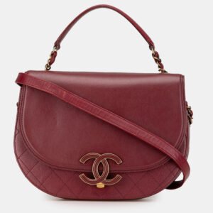 Chanel Red Medium Calfskin Coco Curve Flap