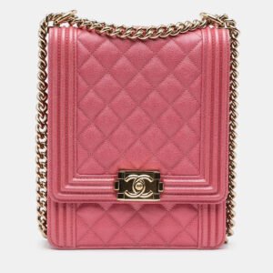 Chanel Pink North South Boy Flap Bag