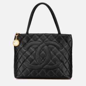 Chanel Black Caviar Medallion Tote