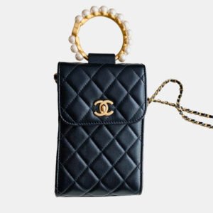Chanel Quilted Calfskin New Medium Checkerboard Trim Boy Flap Bag