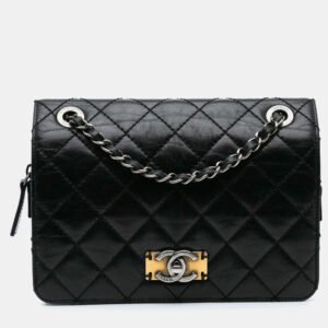 Chanel Black Quilted Calfskin Day Trip Flap Bag