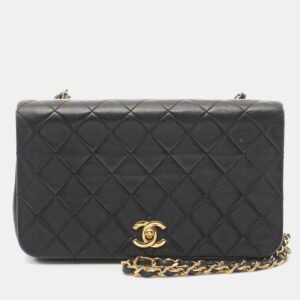 Chanel Quilted Lambskin Medium Vintage Full Flap  Bag