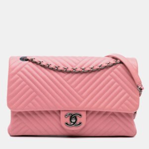 Chanel Pink Medium Lambskin CC Crossing Flap Bag