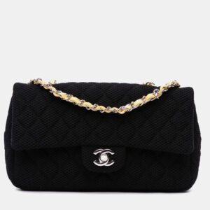 Chanel Black Medium Classic Mesh Single Flap Bag