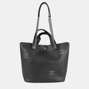 Chanel Navy Leather Shoulder Bag