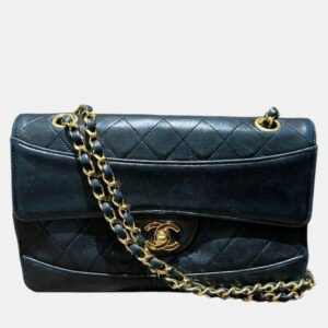 Chanel Black Lambskin Vintage Paris Flap Bag
