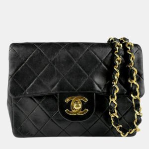 Chanel Black Leather Shoulder Bag