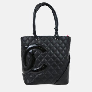 Chanel Black Leather Cambon Ligne Tote Bag
