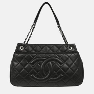 Chanel Black Caviar Leather Timeless Soft Chain Tote Bag