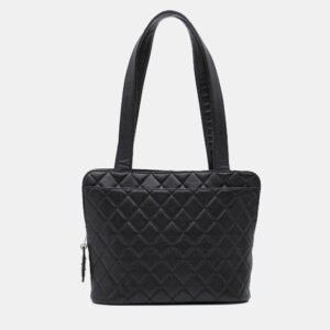 Chanel Black Quilted Caviar Shoulder Bag