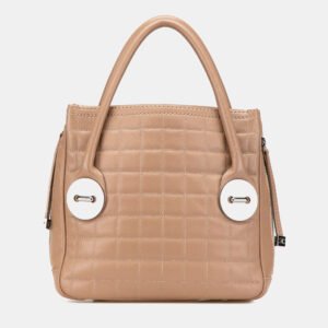 Chanel Brown Choco Bar Caviar Button Handbag
