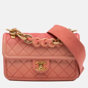 Chanel Pink Small Quilted Caviar Sunset On The Sea Flap