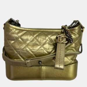 Chanel Metallic Gold Leather Small Gabrielle Bag