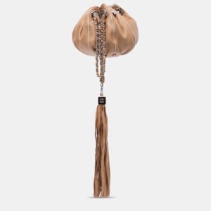 Chanel Brown Mini Lambskin and Satin Reversible Sac Cordon