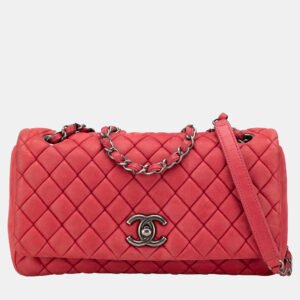 luxury-women-chanel-used-handbags-p1145276-009 Chanel Red Small Iridescent Calfskin New Bubble Flap