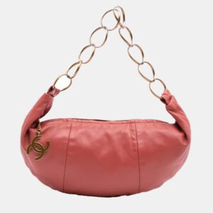 luxury-women-chanel-used-handbags-p1149488-008 Chanel Red Lambskin CC Ring Hobo