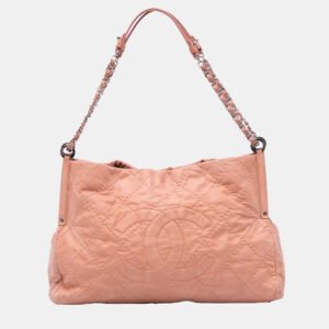 Chanel Brown Calfskin Iridescent Small Sea Hit Tote