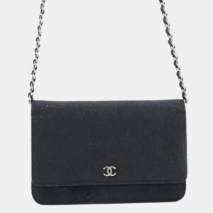 Chanel Lace Leather Wallet on Chain
