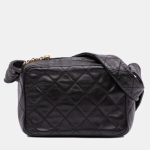 luxury-women-chanel-used-handbags-p1151169-007 Chanel Black Mini Quilted Lambskin Camera Crossbody