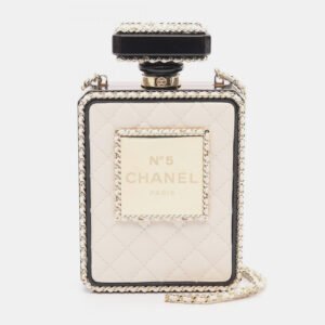 luxury-women-chanel-used-handbags-p1151275-005 Chanel Leather Perfume Box No.5 Coco Mark Chain Crossbody Shoulder Bag