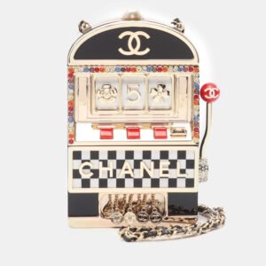 luxury-women-chanel-used-handbags-p1151276-003 Chanel Plastic Black Slot Machine Coco Mark Chain Crossbody Shoulder Bag