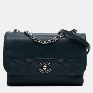 Chanel Blue Mini Calfskin Tramezzo Flap Bag