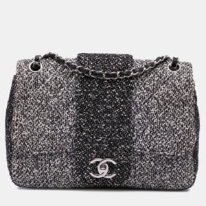 Chanel Brown Jumbo Iridescent Calfskin In The Mix Flap